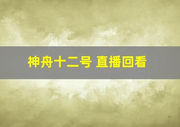 神舟十二号 直播回看